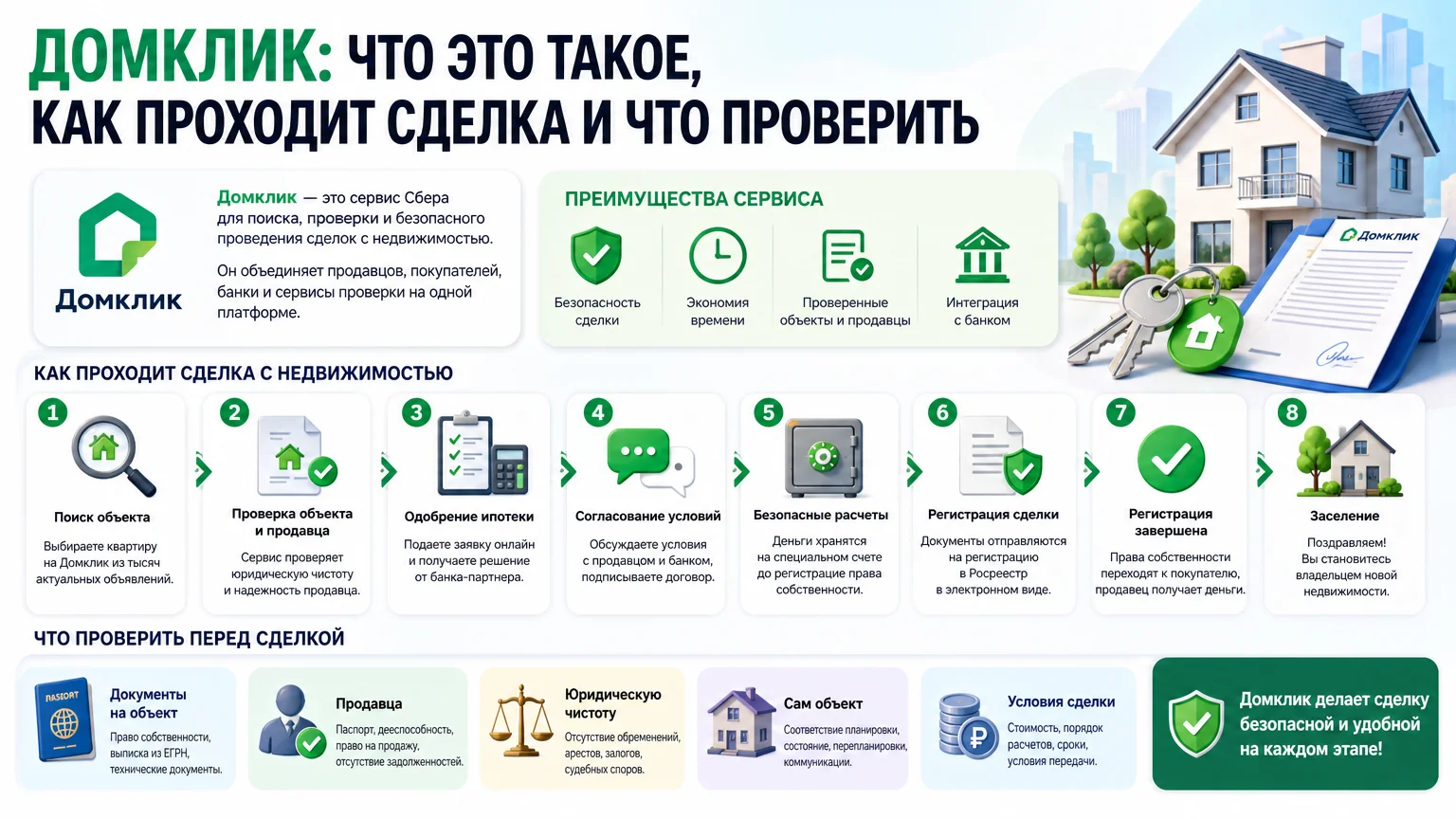 Домклик: что это такое, как проходит сделка с недвижимостью и что проверить