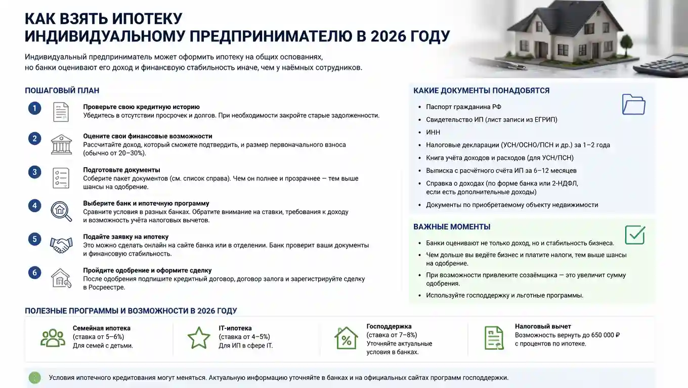 Как взять ипотеку индивидуальному предпринимателю в 2026 году: полное руководство без мифов